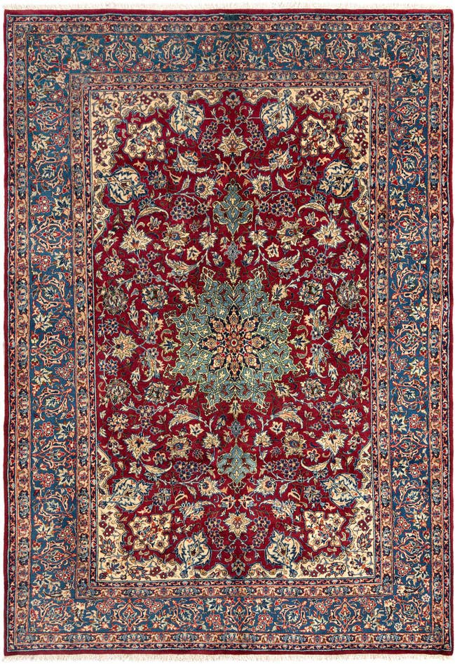 Detail image of 6' 7 x 9' 7 Kashan Wool Rug