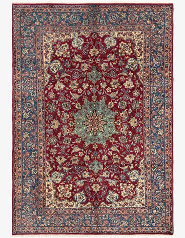 6' 7 x 9' 7 Kashan Wool Rug