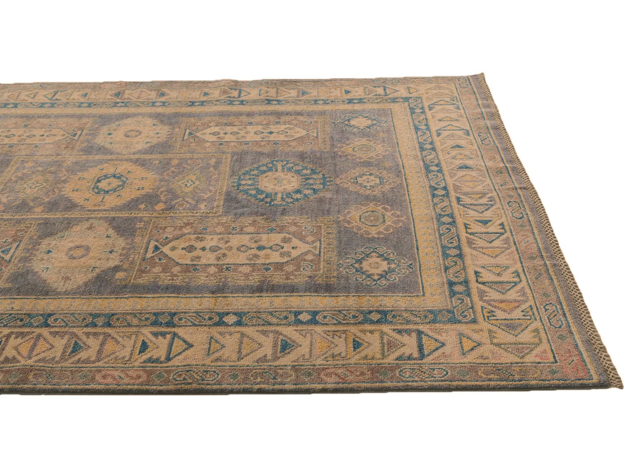 4' 10 x 7' Hand Knotted Kazak Rug