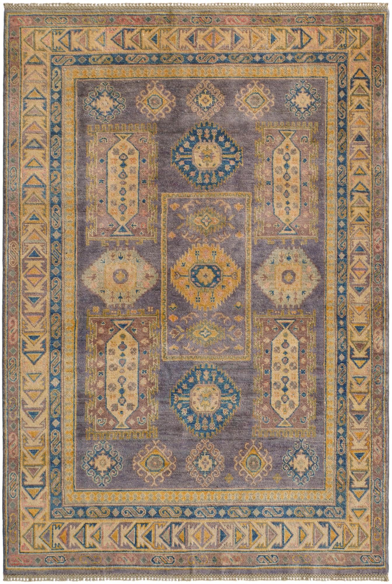 4' 10 x 7' Hand Knotted Kazak Rug