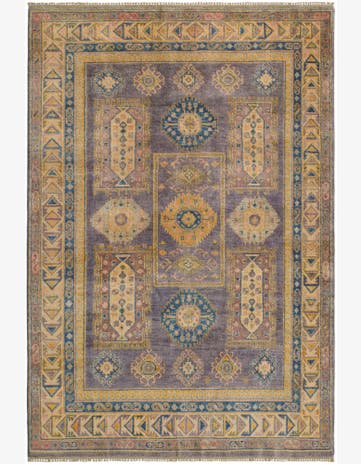 4' 10 x 7' Hand Knotted Kazak Rug