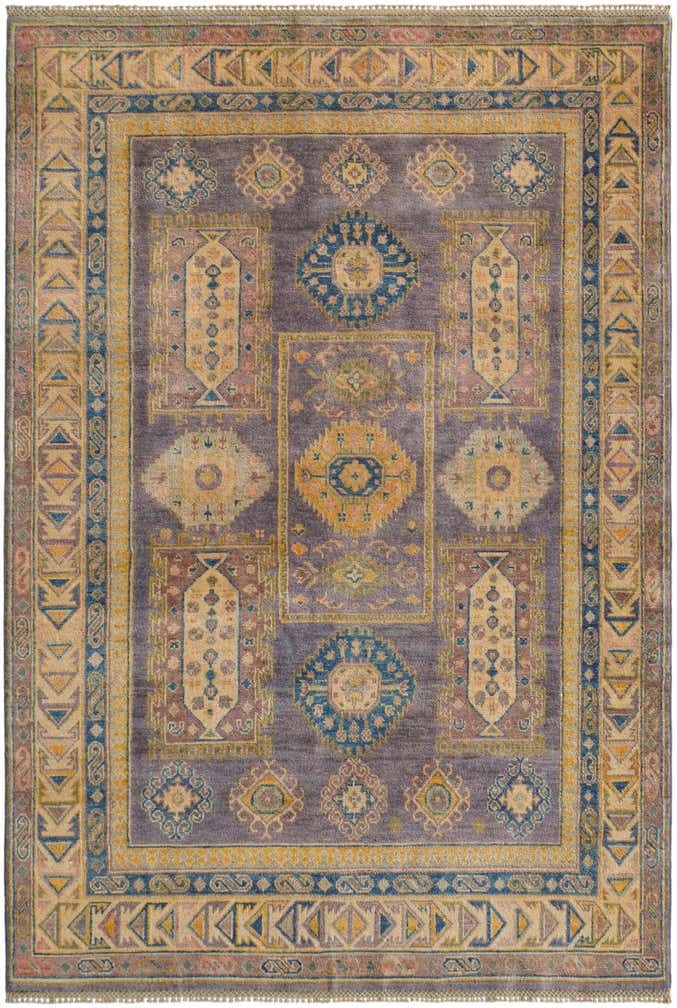 4' 10 x 7' Hand Knotted Kazak Rug