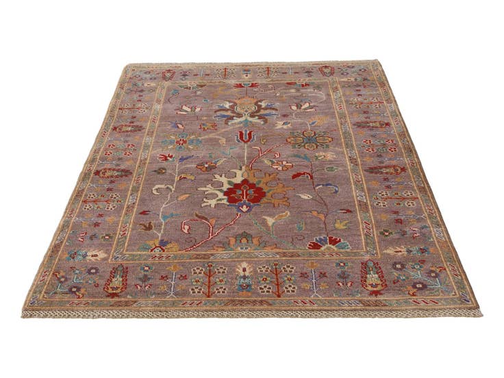 Detail image of 4' 2 x 6' 1 Hand Knotted Kazak Rug
