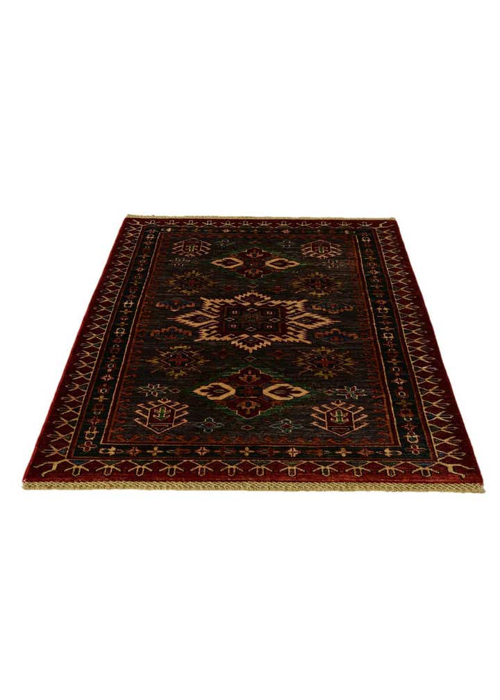 3' 5 x 4' 9 Hand Knotted Kazak Rug
