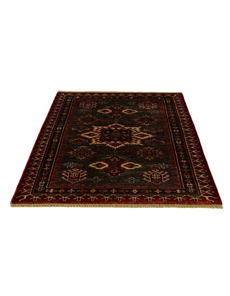 Detail image of 3' 5 x 4' 9 Hand Knotted Kazak Rug