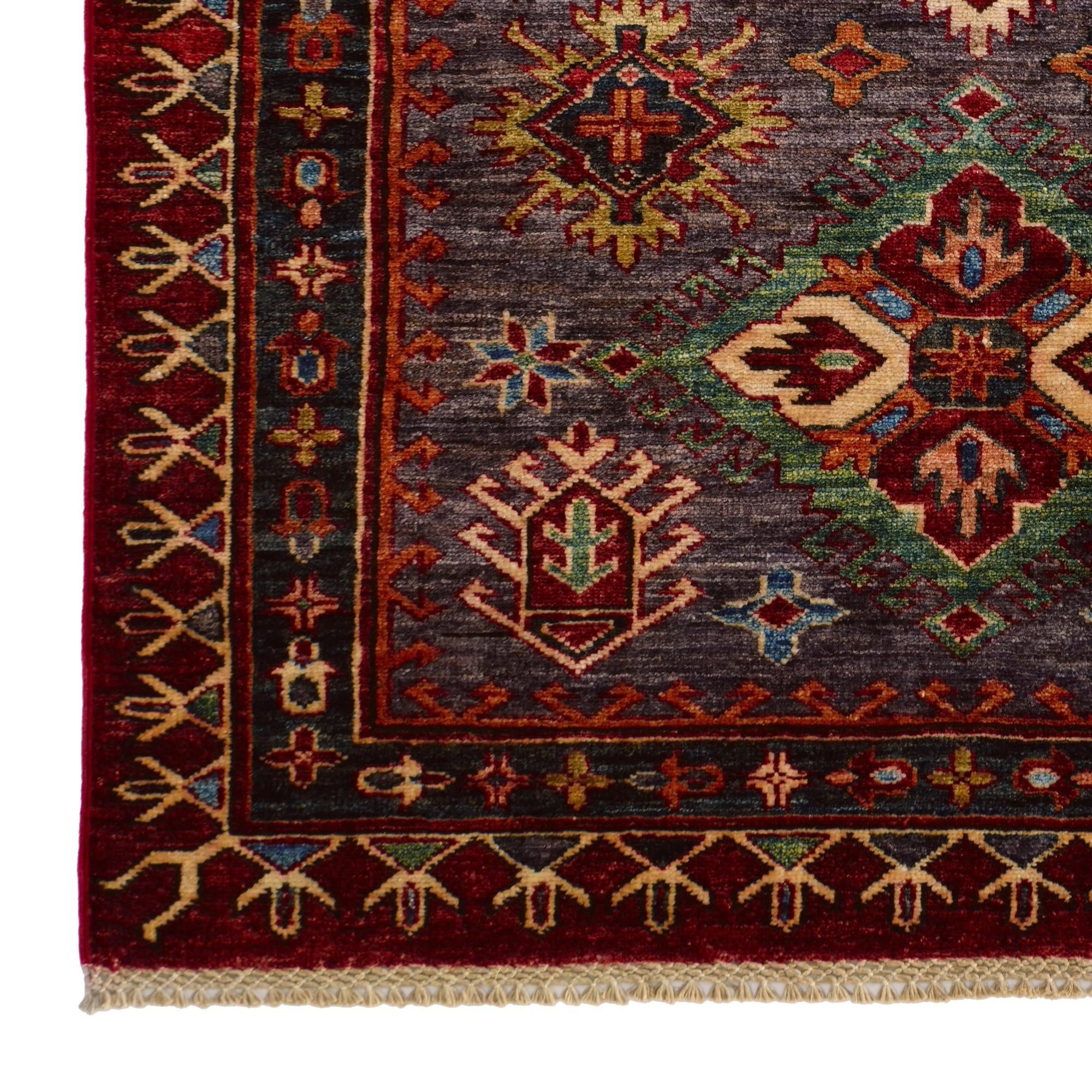 3' 5 x 4' 9 Hand Knotted Kazak Rug