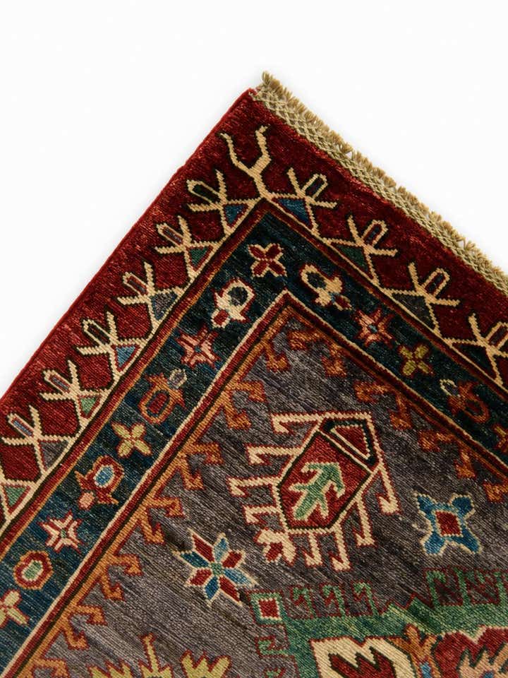 3' 5 x 4' 9 Hand Knotted Kazak Rug
