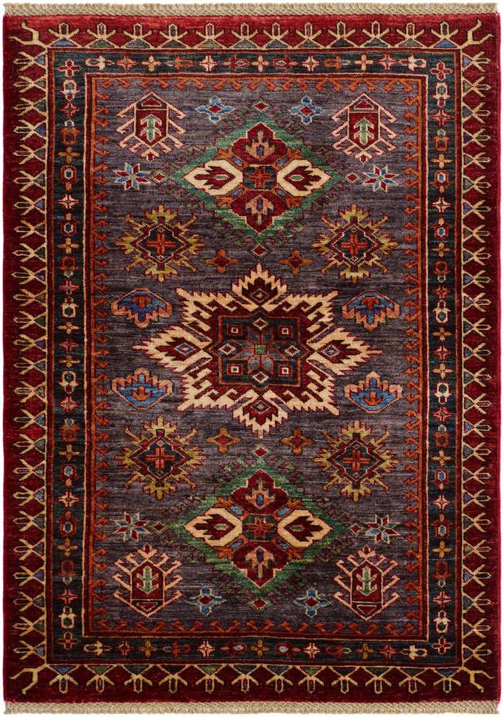 3' 5 x 4' 9 Hand Knotted Kazak Rug