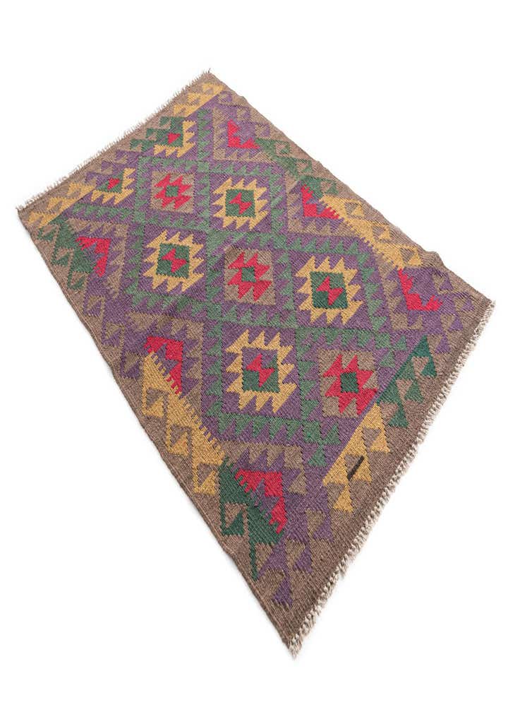 3' 5 x 5' Hand Woven Kilim Maymana Wool Rug
