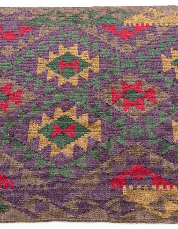 Detail image of 3' 5 x 5' Hand Woven Kilim Maymana Wool Rug