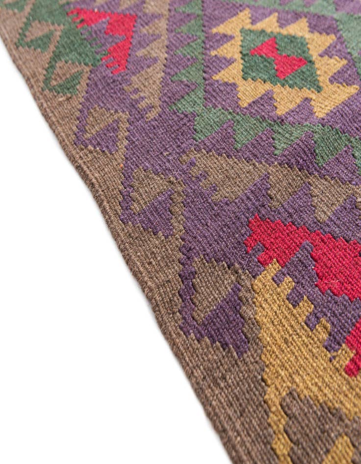 Detail image of 3' 5 x 5'  Hand Woven Kilim Maymana Wool Rug