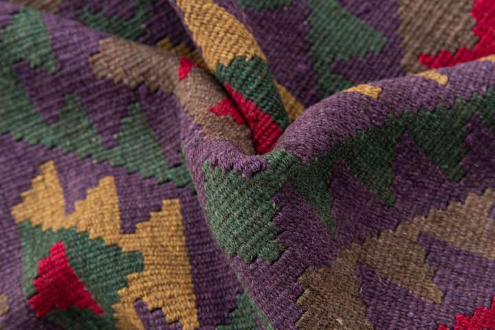 3' 5 x 5' Hand Woven Kilim Maymana Wool Rug