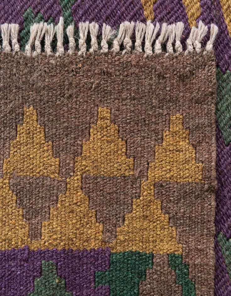 Detail image of 3' 5 x 5'  Hand Woven Kilim Maymana Wool Rug