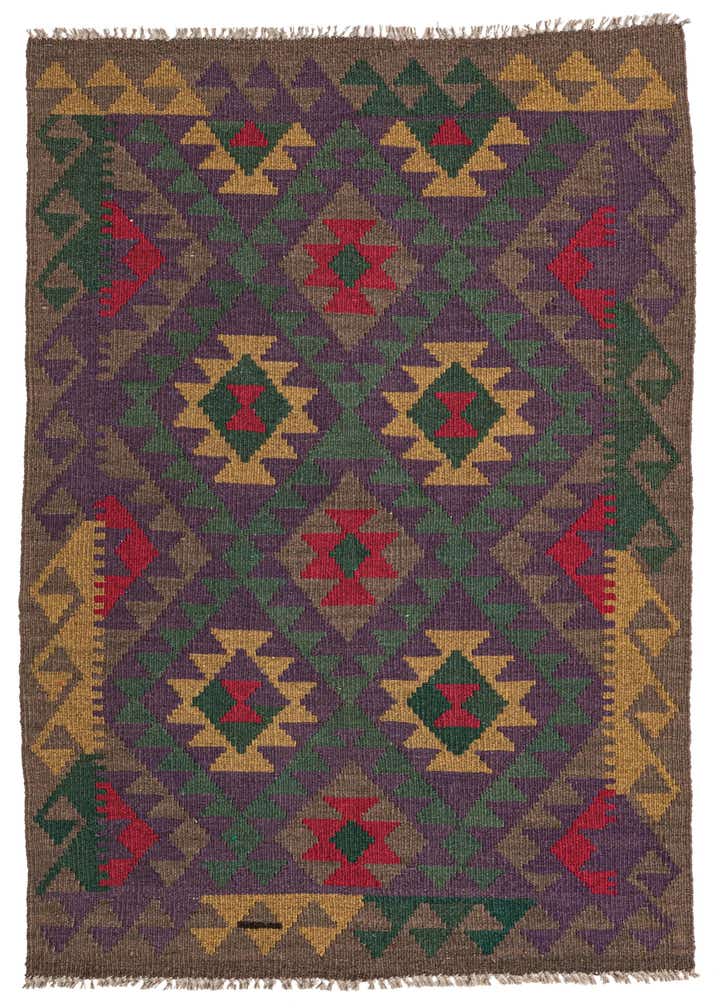 3' 5 x 5' Hand Woven Kilim Maymana Wool Rug