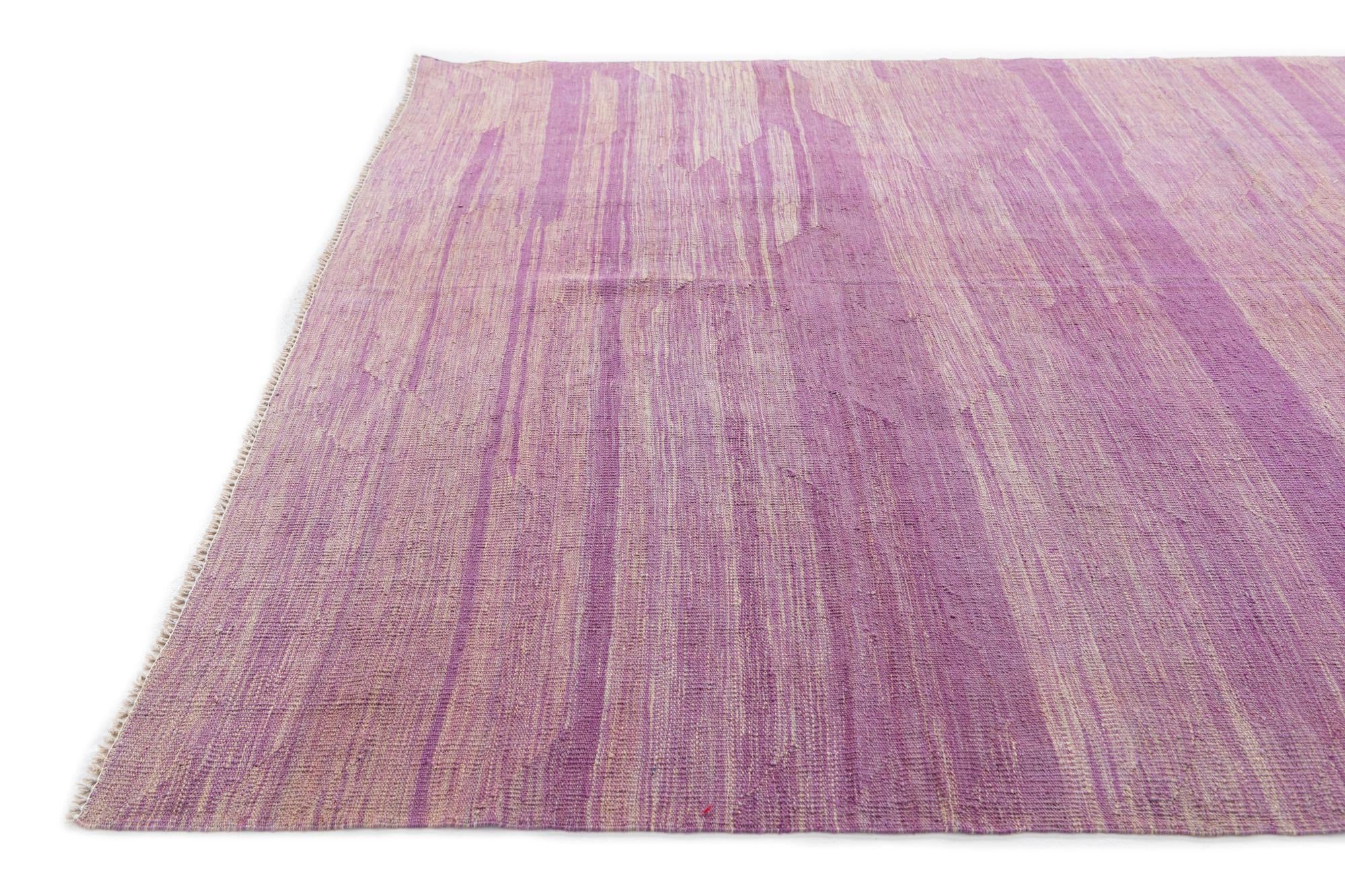 6' 7 x 9' 10 Hand Woven Kilim Modern Wool Rug