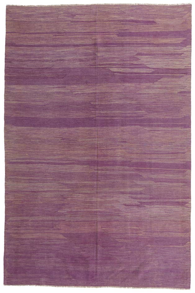 Detail image of 6' 7 x 9' 10 Hand Woven Kilim Modern Wool Rug