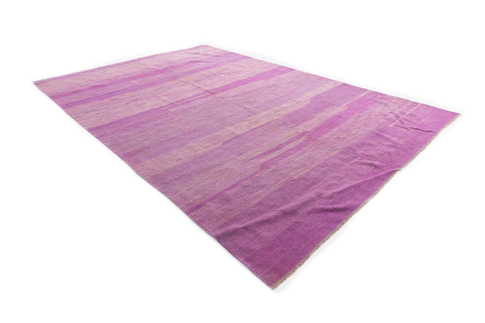 6' 9 x 9' 9 Hand Woven Kilim Modern Wool Rug