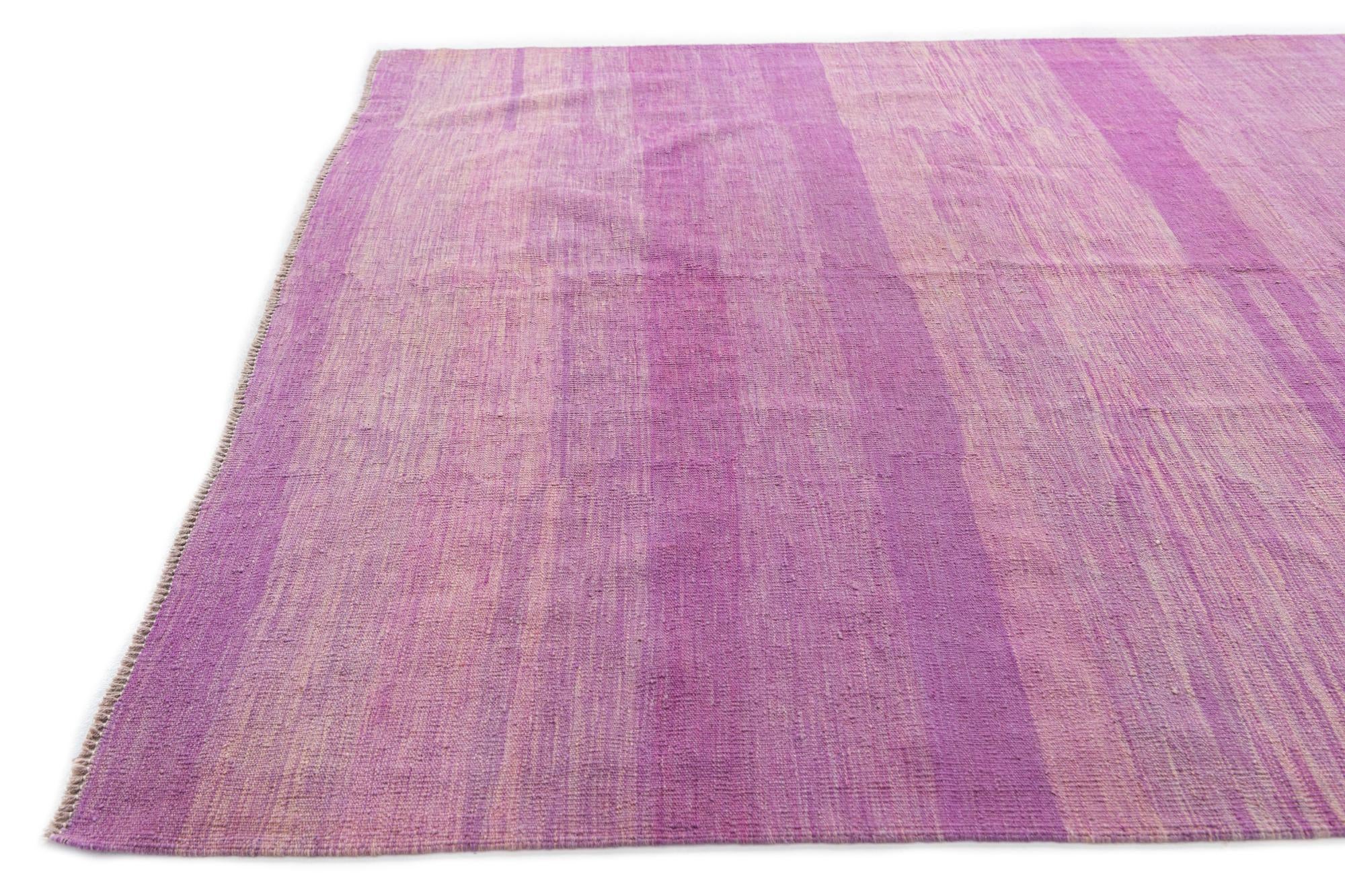 6' 9 x 9' 9 Hand Woven Kilim Modern Wool Rug