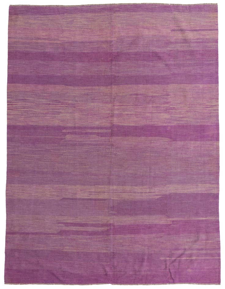 Detail image of 6' 9 x 9' 9 Hand Woven Kilim Modern Wool Rug