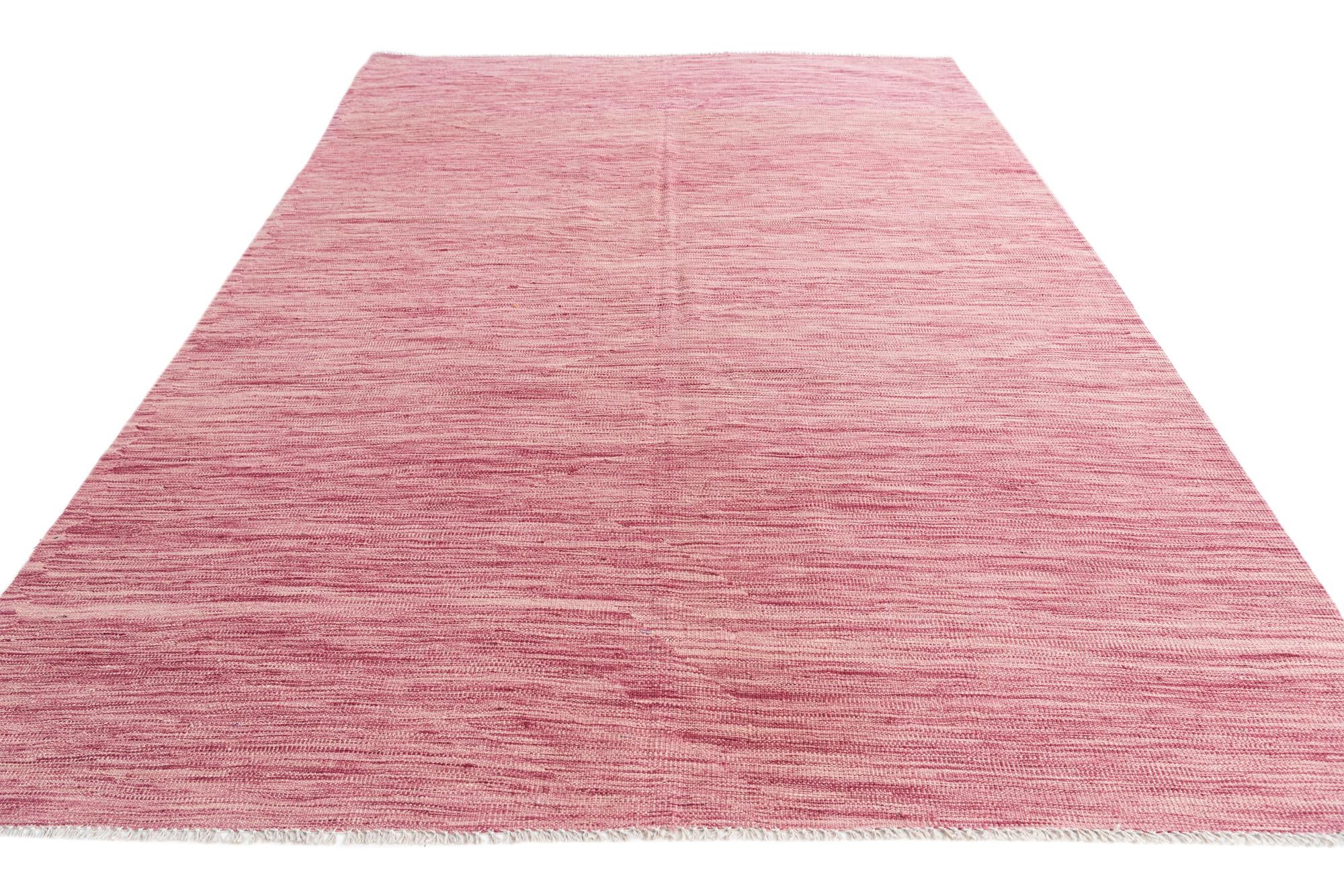 5' 9 x 8' 5 Hand Woven Kilim Modern Wool Rug