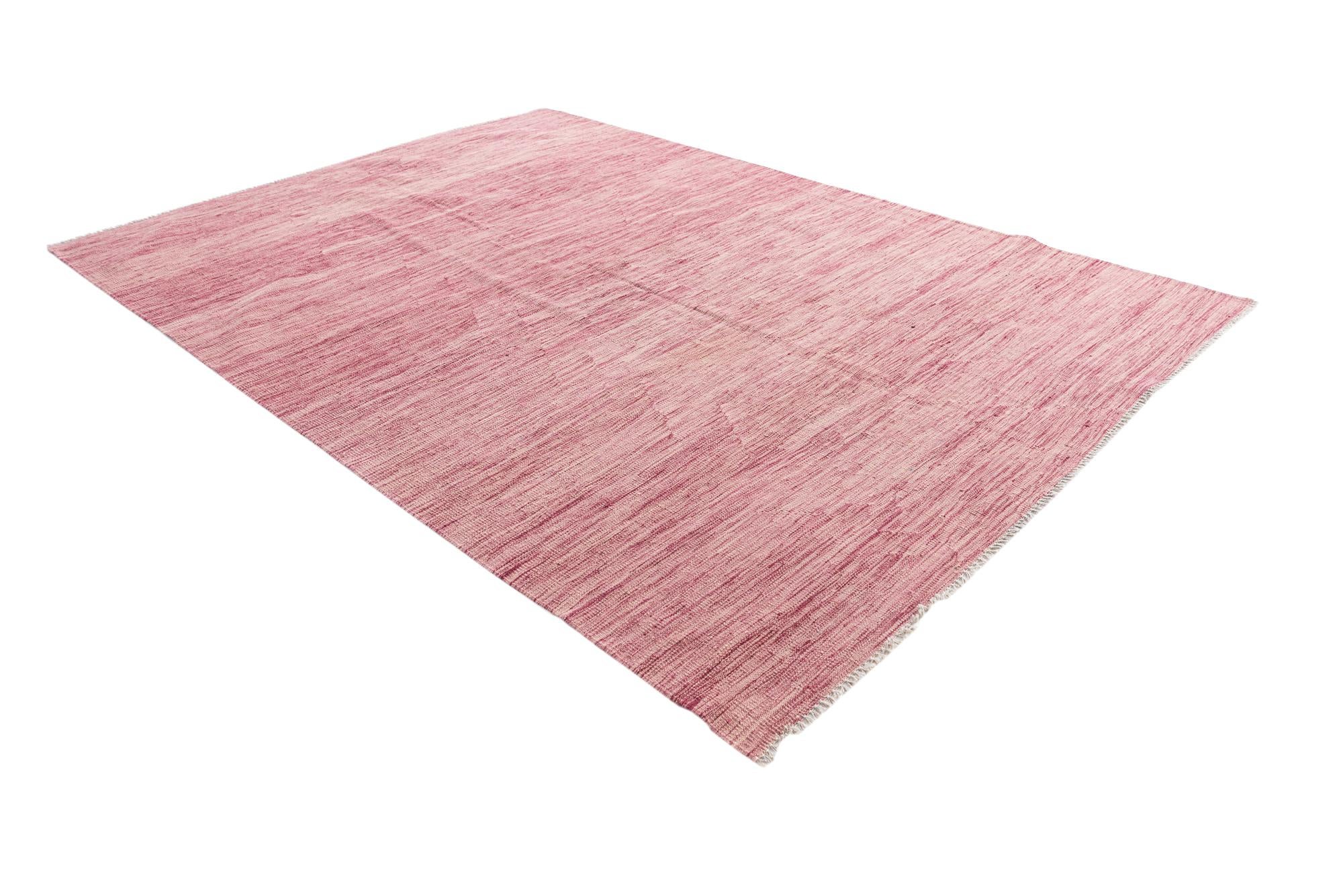 5' 10 x 8' 1 Hand Woven Kilim Modern Wool Rug