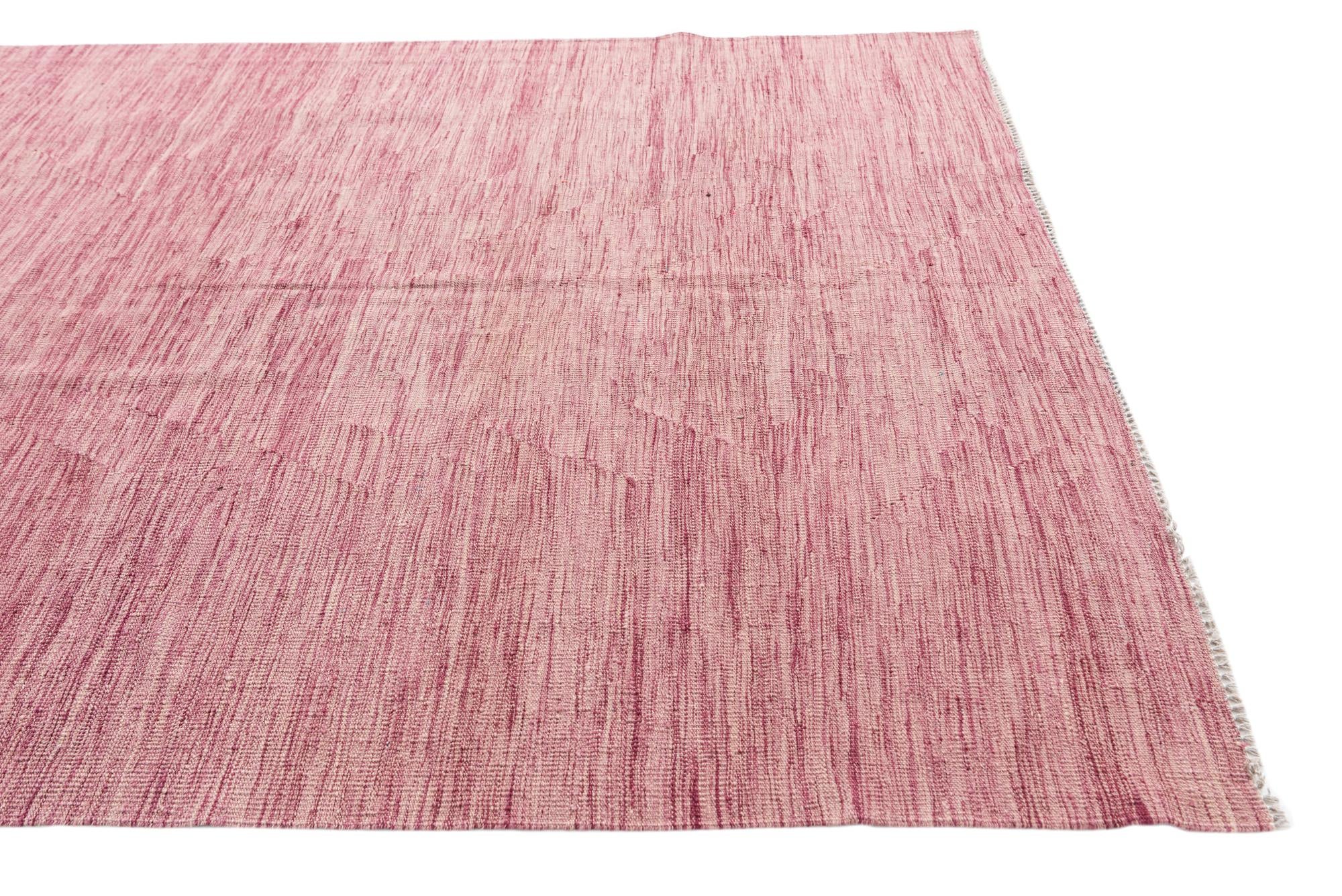 5' 10 x 8' 1 Hand Woven Kilim Modern Wool Rug