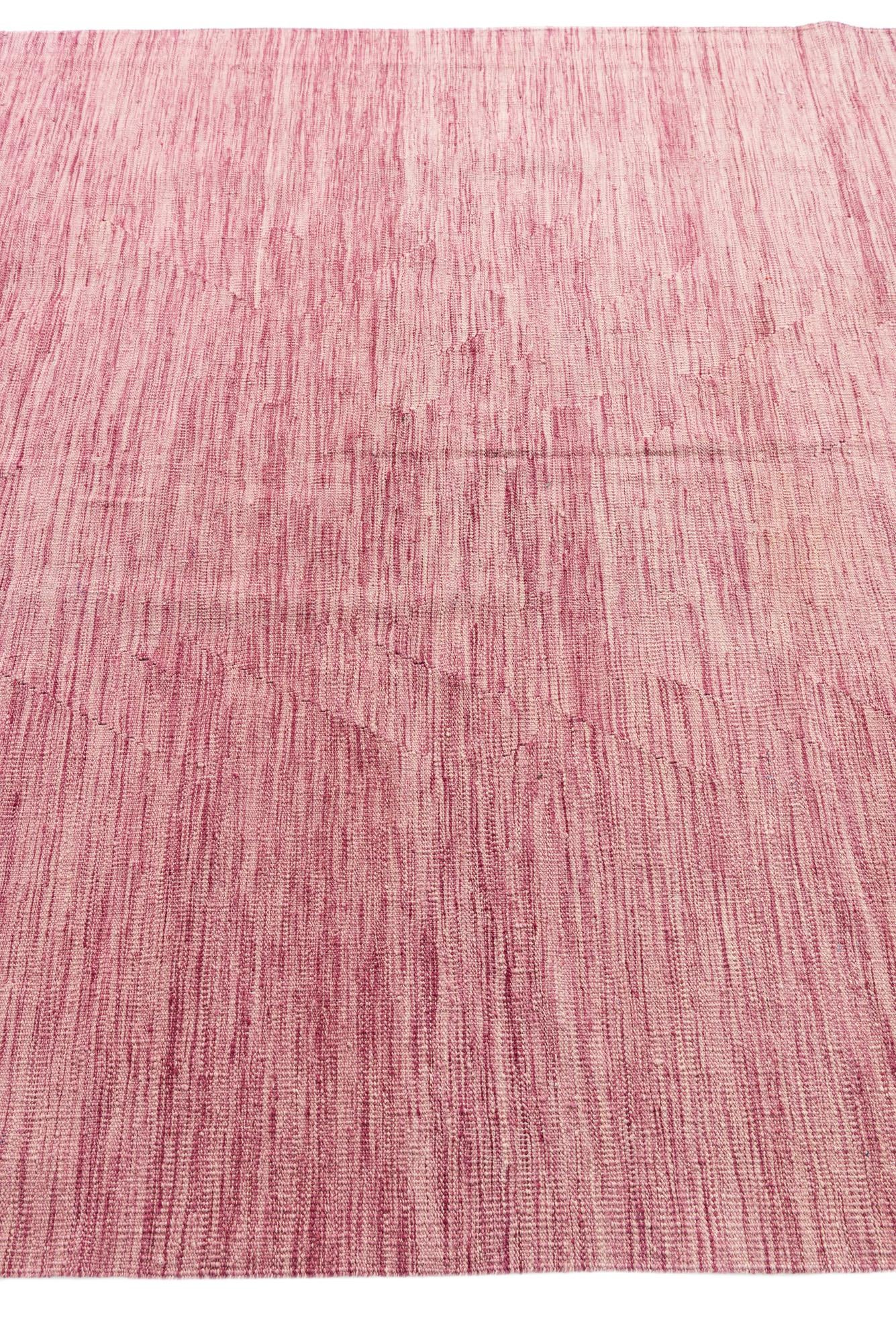 5' 10 x 8' 1 Hand Woven Kilim Modern Wool Rug