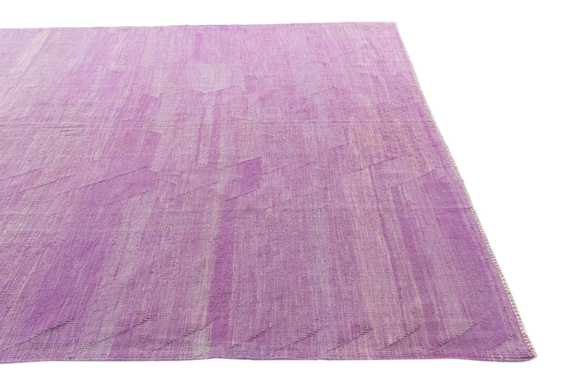 6' 6 x 9' 9 Hand Woven Kilim Modern Wool Rug
