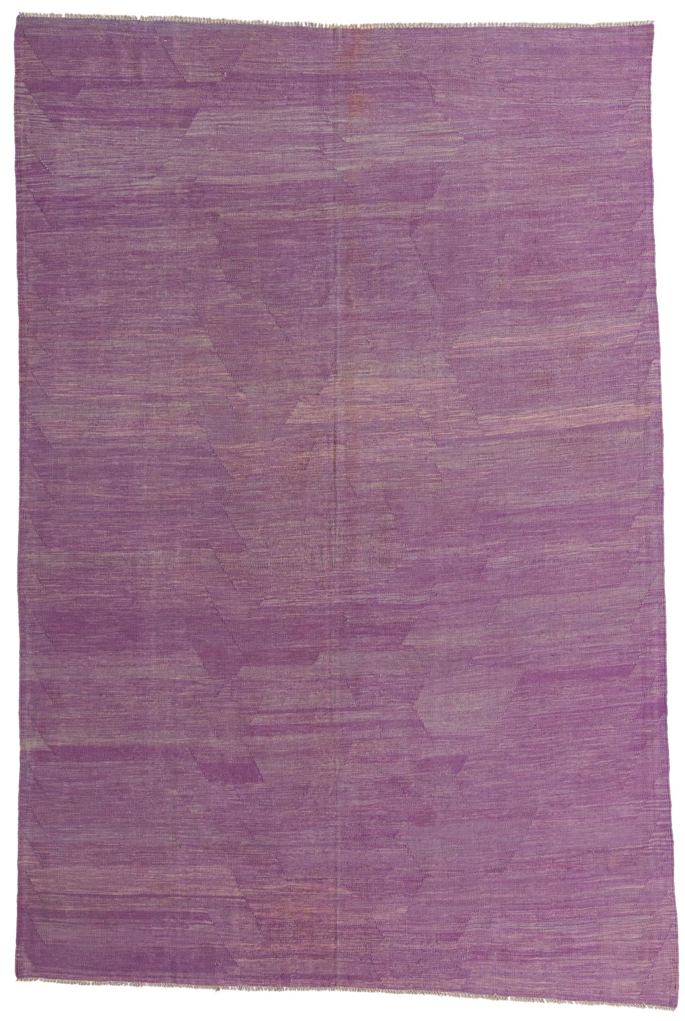 6' 6 x 9' 9 Hand Woven Kilim Modern Wool Rug