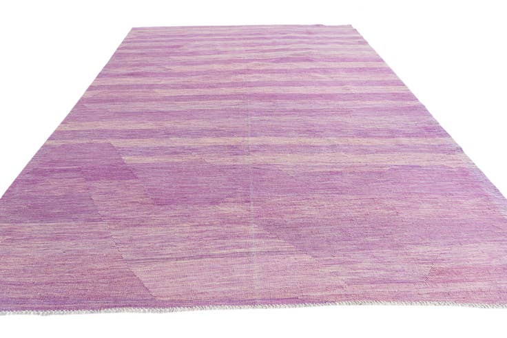 Detail image of 6' 10 x 9' 9 Hand Woven Kilim Modern Wool Rug