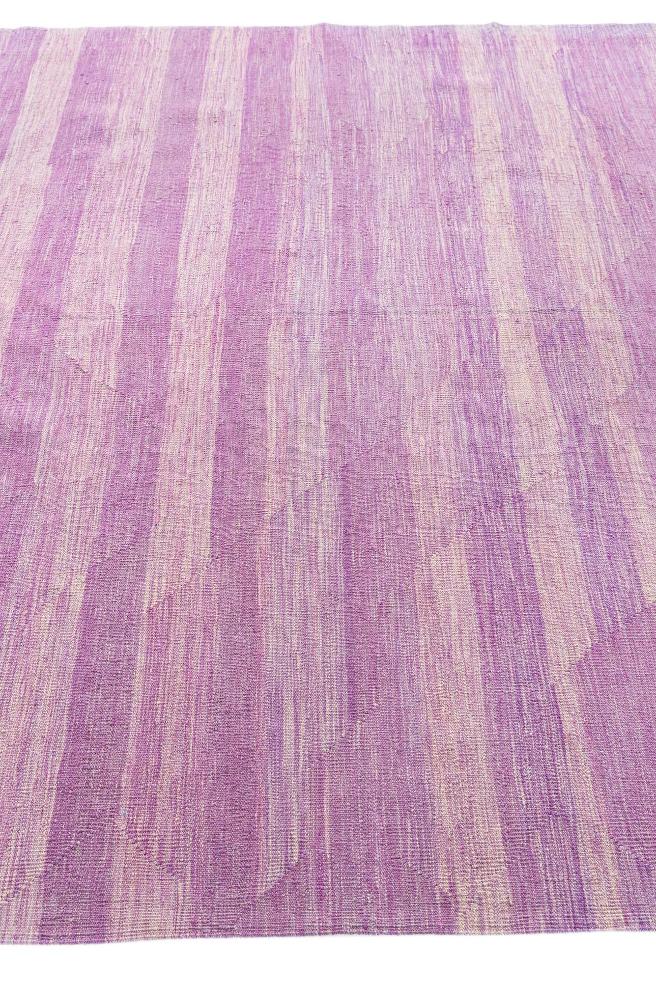 6' 10 x 9' 9 Hand Woven Kilim Modern Wool Rug