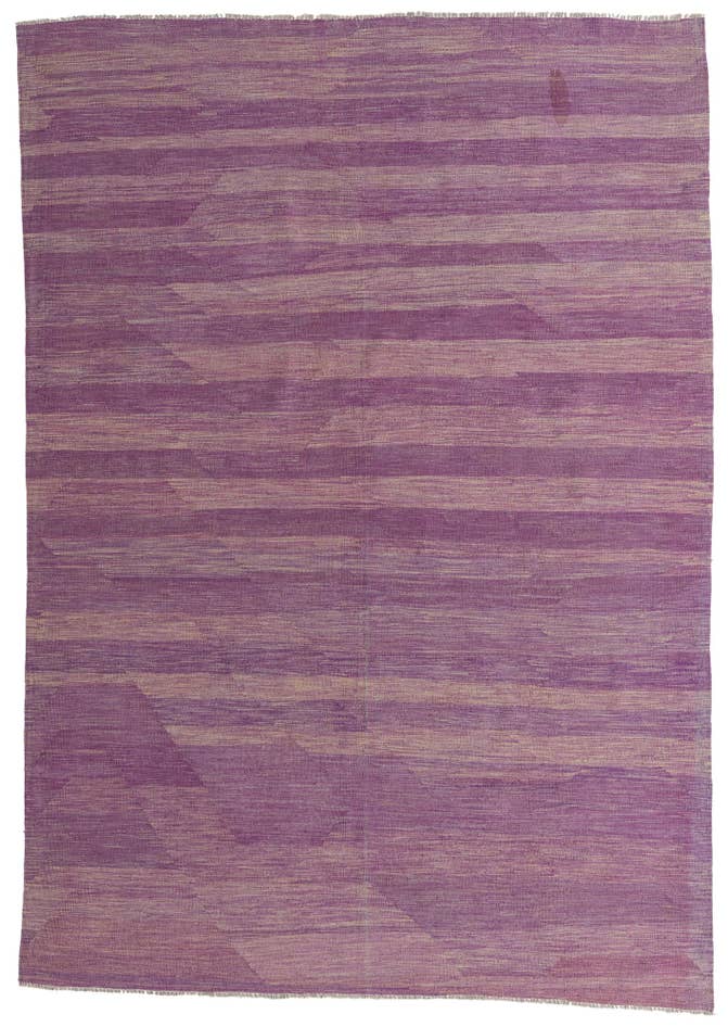 Detail image of 6' 10 x 9' 9 Hand Woven Kilim Modern Wool Rug
