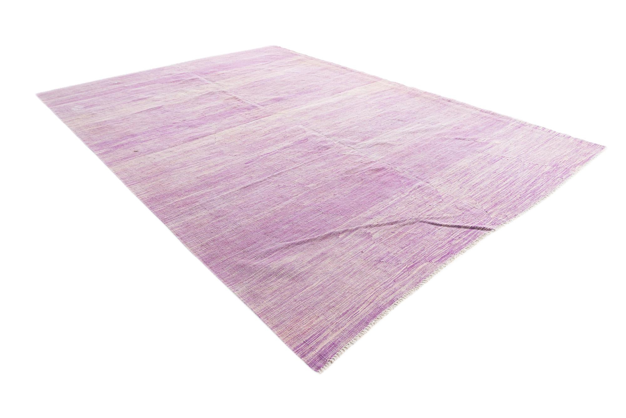 7' x 9' 8 Hand Woven Kilim Modern Wool Rug