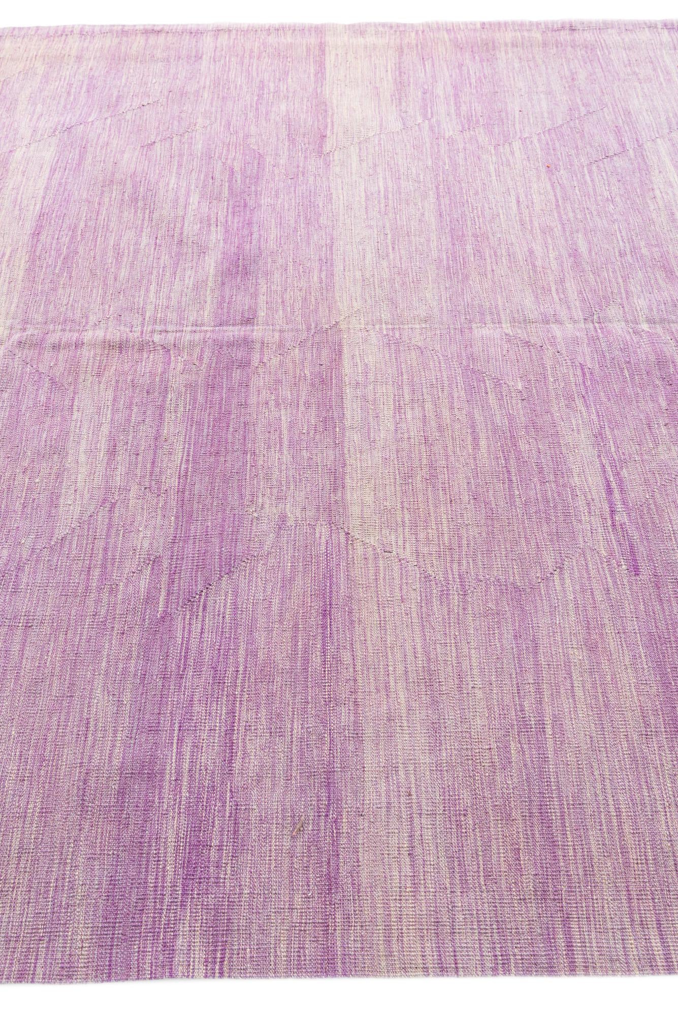 7' x 9' 8 Hand Woven Kilim Modern Wool Rug