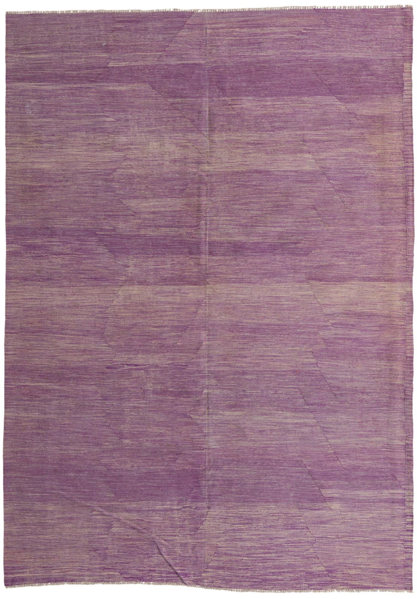 7' x 9' 8 Hand Woven Kilim Modern Wool Rug
