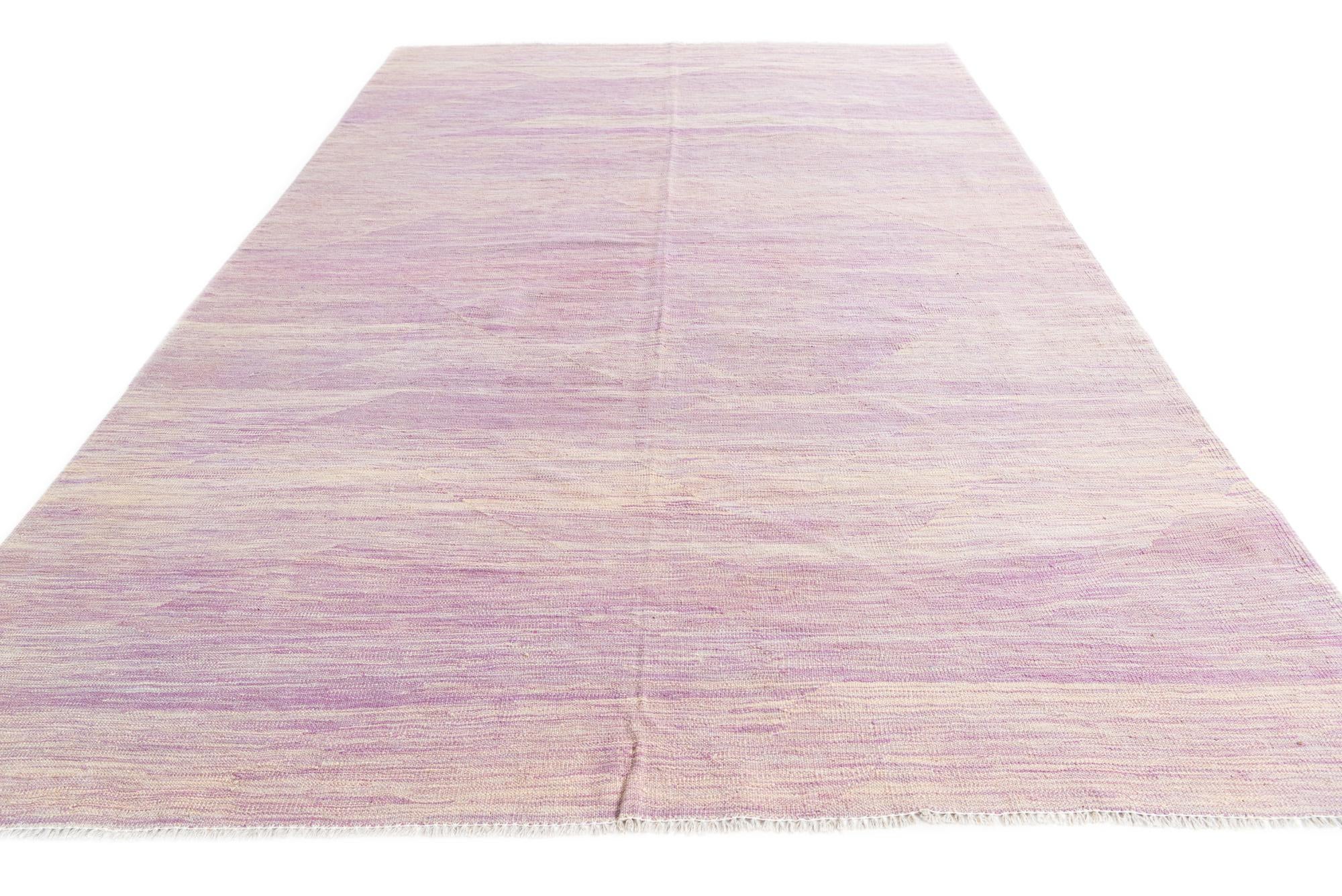 6' 6 x 9' 10 Hand Woven Kilim Modern Wool Rug