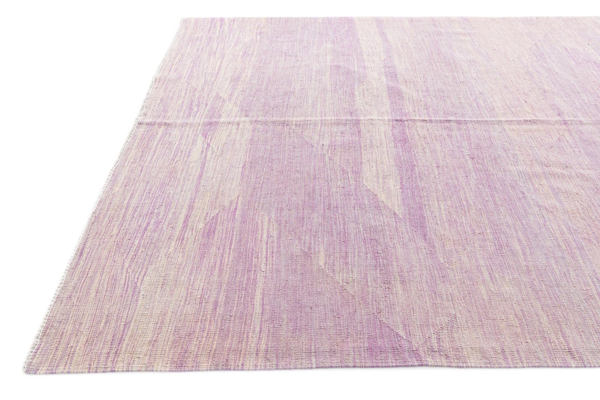 6' 6 x 9' 10 Hand Woven Kilim Modern Wool Rug