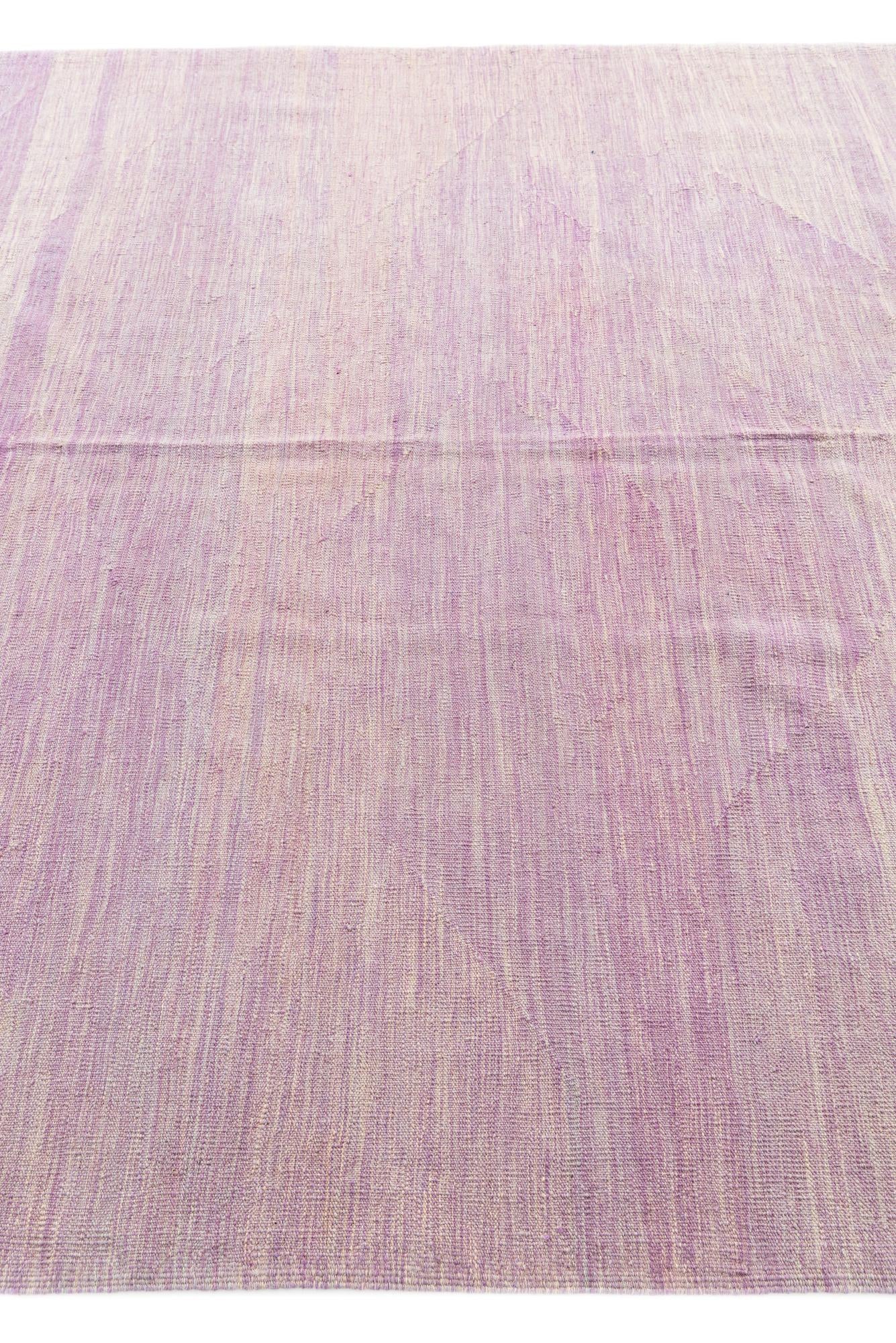 6' 6 x 9' 10 Hand Woven Kilim Modern Wool Rug