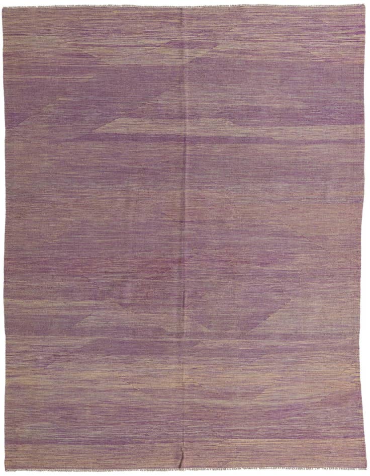 Detail image of 6' 6 x 9' 10 Hand Woven Kilim Modern Wool Rug