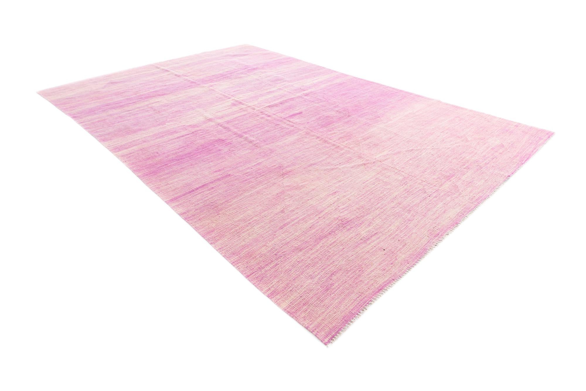 6' 6 x 10' Hand Woven Kilim Modern Wool Rug