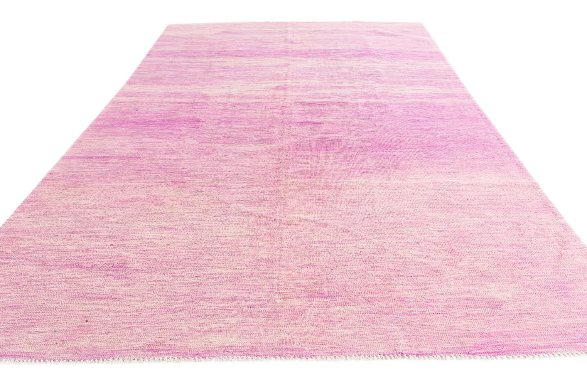6' 6 x 10' Hand Woven Kilim Modern Wool Rug