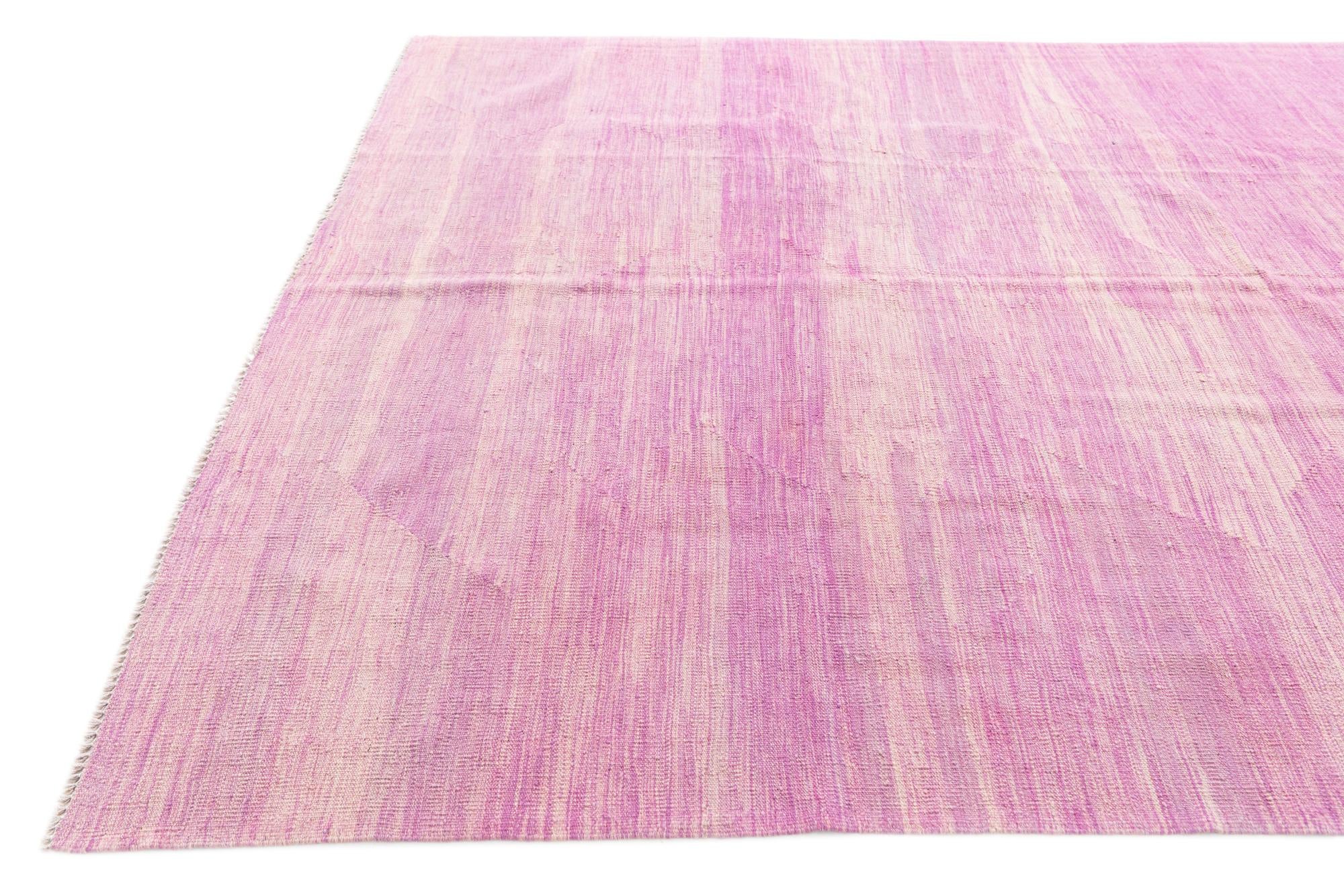 6' 6 x 10' Hand Woven Kilim Modern Wool Rug