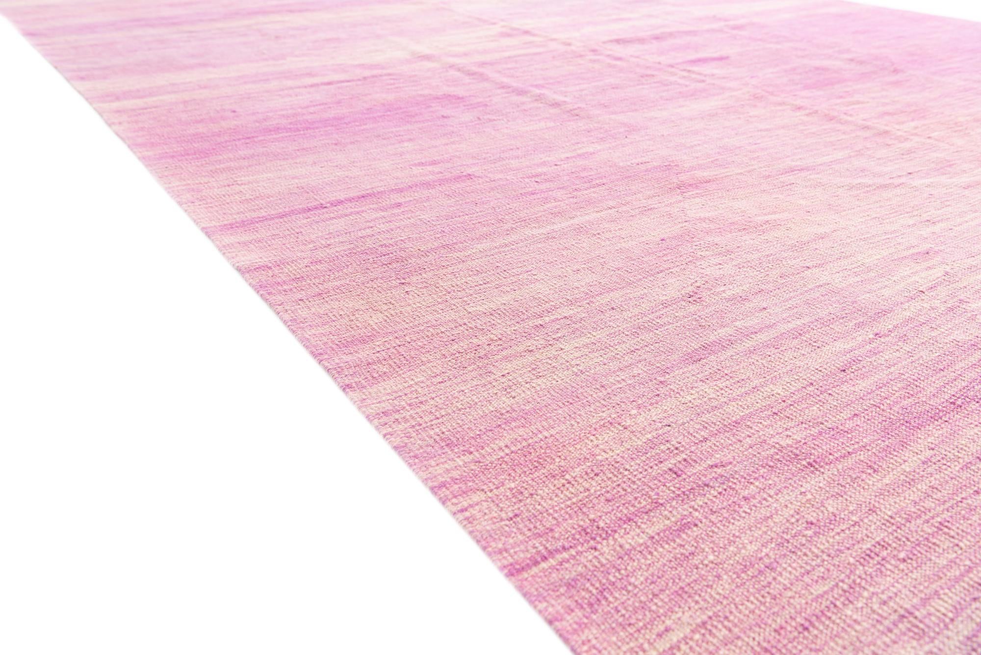 6' 6 x 10' Hand Woven Kilim Modern Wool Rug