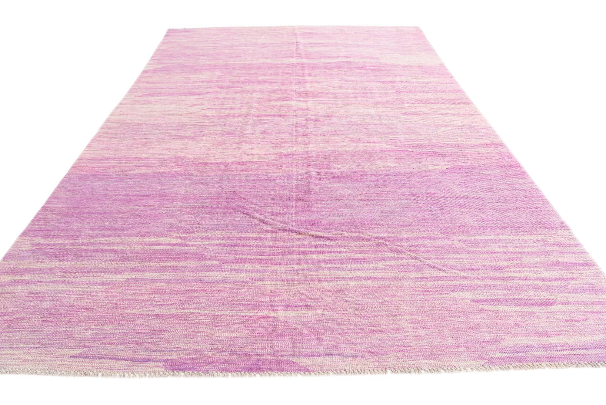 6' 5 x 9' 10 Hand Woven Kilim Modern Wool Rug