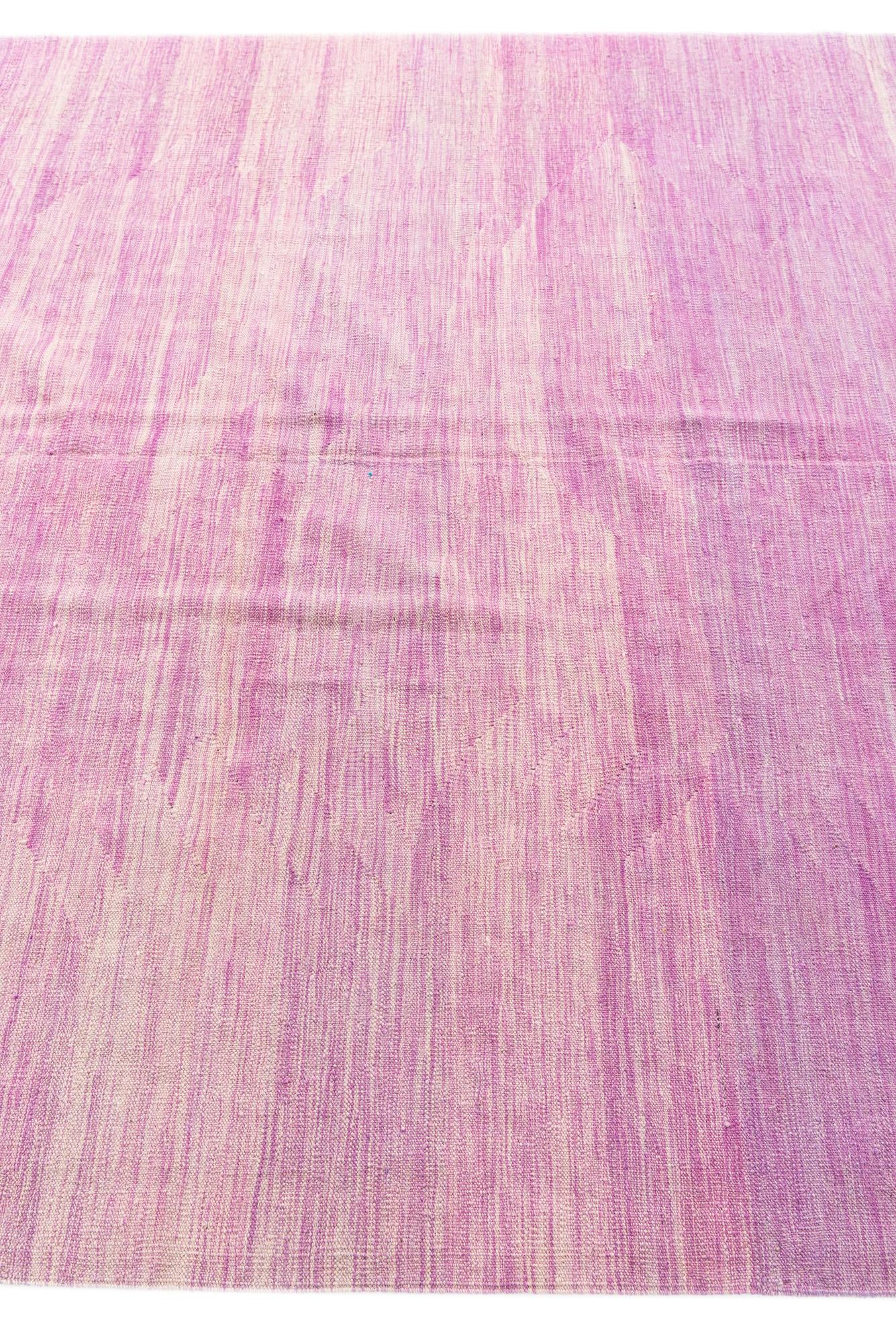 6' 5 x 9' 10 Hand Woven Kilim Modern Wool Rug