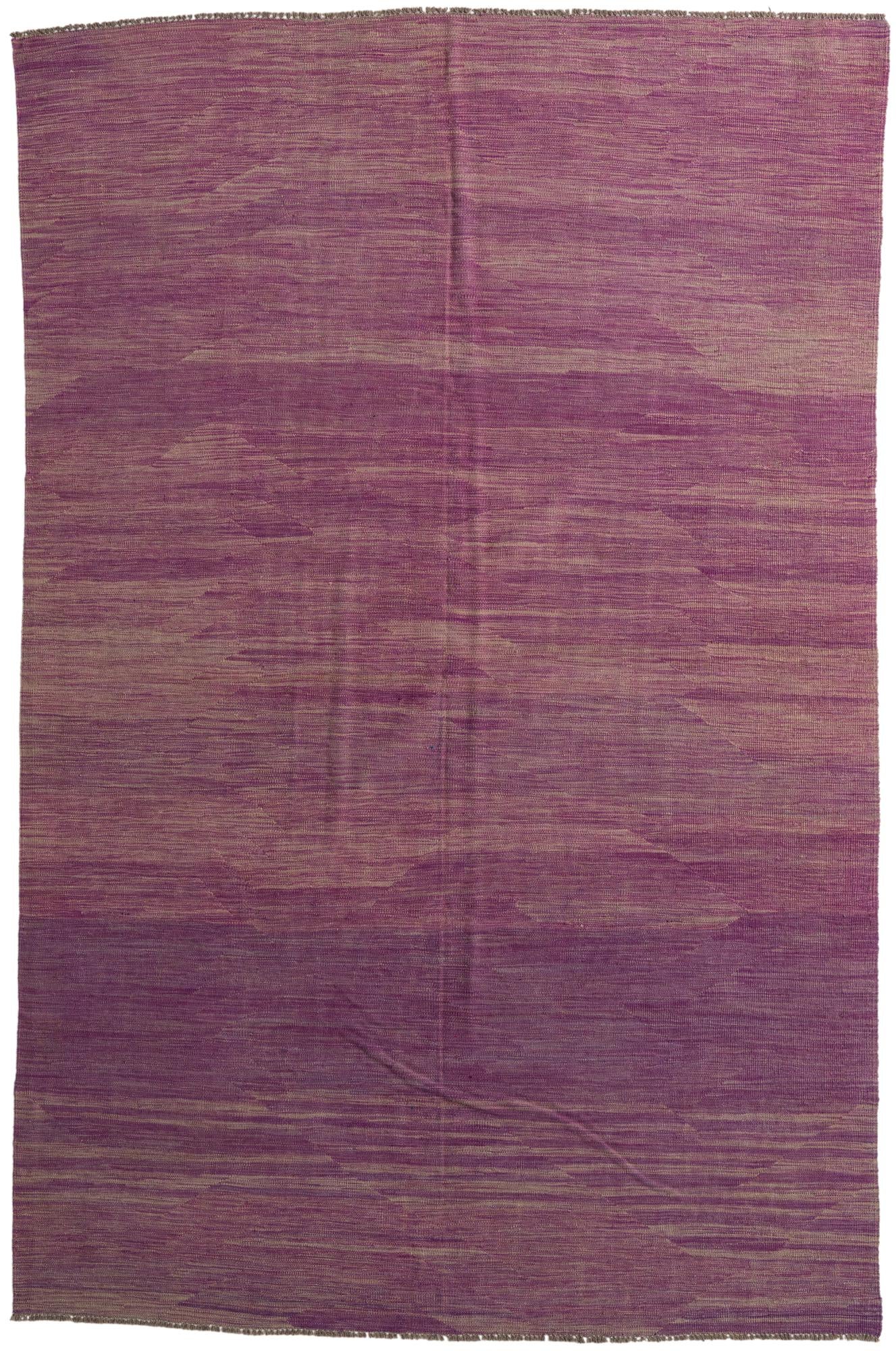 6' 5 x 9' 10 Hand Woven Kilim Modern Wool Rug