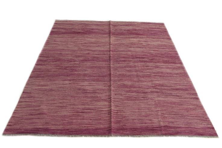 Detail image of 5' x 6' 6 Hand Woven Kilim Modern Wool Rug