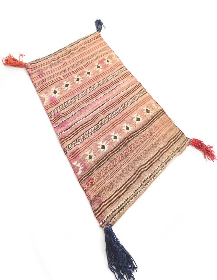 Detail image of 3' 2 x 4' 9  Hand Woven Kilim Modern Wool Rug