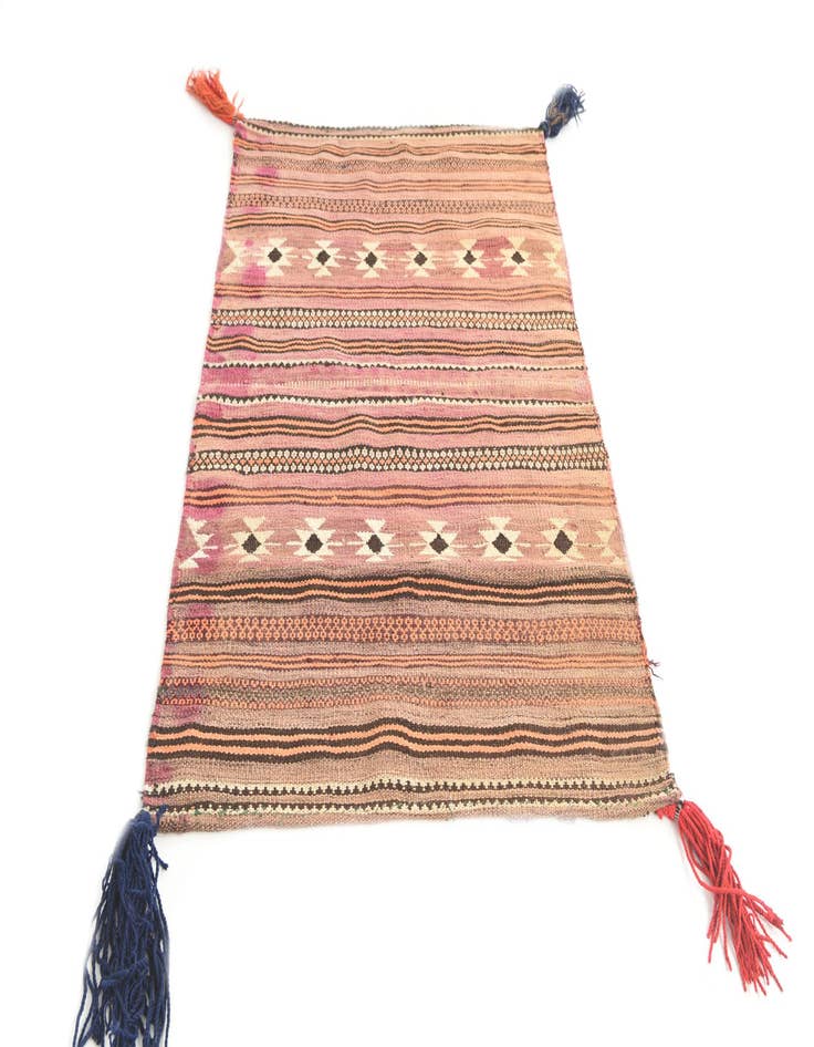 Detail image of 3' 2 x 4' 9  Hand Woven Kilim Modern Wool Rug