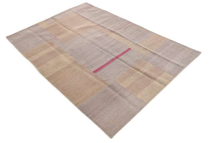 4' 1 x 6' Hand Woven Kilim Modern Wool Rug